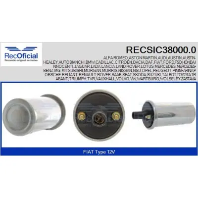 Solo Por Tiempo Limitado Bobina de encendido RECOFICIAL RECSIC38000.0 RECOFICIAL RECSIC38000.0
